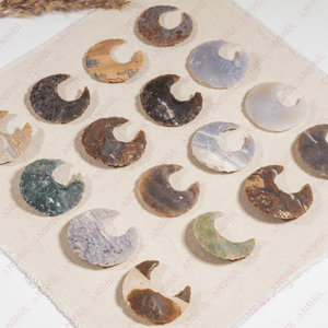 Pointe de flèche en jaspe fantaisie poli, sculptée, écologique, cristal de guérison pour la décoration et la méditation, vente en gros - Product Image 1