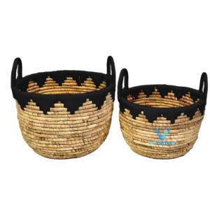 Vente flash : grand ensemble de paniers en osier, coton et tissage, panier en jacinthe d'eau, rangement à domicile, organisateur de coiffeuse, création de rangement - Product Image 4