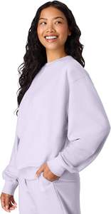 Sudadera Holgada para Mujer, Venta al por Mayor, Color Sólido, Cuello Redondo, Talla Grande, Sudadera Holgada Nueva de Invierno para Mujer - Product Image 6