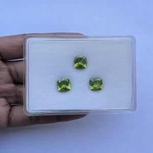 8mm 10mm 12mm pierre de péridot naturelle coussin à facettes coupe pierre précieuse en vrac pour la fabrication de bijoux calibrés grande taille boutique de prix d'usine - Product Image 2