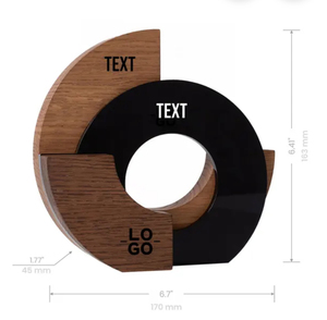 Trophée en acrylique sur base en bois durable et personnalisable, gravure pour la reconnaissance d'entreprise, les réalisations, les honneurs, les événements spéciaux - Product Image 2