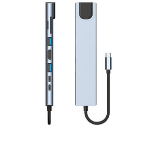 8-in-1 <b>USB</b> 3.0 Hub <b>with</b> 4k Support High-Speed Data 5-in-1 Type C Splitter Charging HDTV Features Made of Aluminium Used Product - Product Image 2