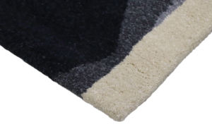 Luxury Modern Ivory Grey Hand <b>Tufted</b> Eco Friendly Area <b>Rug</b> Medium Pile Minimalist Geometric Wool Tencel Pattern Home Living Room - Product Image 3