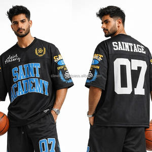 Service OEM, maillot de football américain pour hommes, logo personnalisé, haute qualité, dernier design, unisexe, manches courtes, grande taille, été - Product Image 6