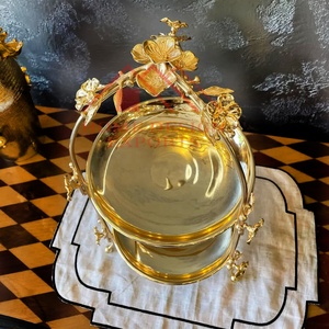Support de gâteau décoratif en argent avec Logo personnalisé pour décor d'affichage de mariage, support de gâteau en métal à 2 niveaux, tasse de fête d'anniversaire - Product Image 6