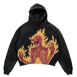 DCY 2024 Unisex Boxy Distressed Sun Fade Hoodie Vintage Boxy Oversized Hoodie para la técnica bordada de la temporada de otoño - Product Image 2