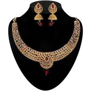 Kriaa Pota Stone Gold Plated Fine Jewelry Set 1109801 Collar - Product Image 1