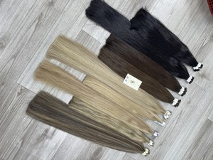 Dropshipping Color claro Natural recto virgen cutícula alineada extensiones de cabello Remy teñido a granel proveedor crudo Flip-In Hair - Product Image 3