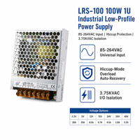 Alimentation à découpage ultra-mince 100W 5V 18A, convertisseur AC/DC 85-264V, driver LED industriel SMPS LRS-100-5