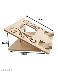 Support réglable d'ordinateur portable en MDF de découpe laser pour la maison Support en bois pour ordinateur portable - Product Image 2