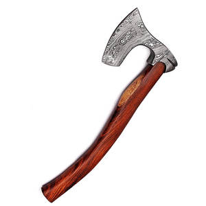 Venta al por mayor personalizado calidad superior OEM ODM servicio caza supervivencia Damasco hacha hecha a mano profesional Camping y hacha al aire libre - Product Image 2