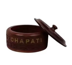 Design de qualité supérieure en métal avec boîte Chapati en bois Conteneur de casseroles fantaisie Excellente qualité Maison Hôtel Restaurant Chapati Stockage - Product Image 1