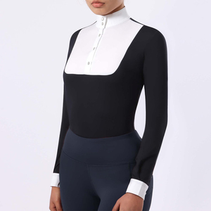 Camisas Ecuestres para Mujer, Camisas de Manga Larga con Orificios para Pulgares para Montar a Caballo, Tops Ecuestres, Jodhpur y Pantalones de Montar - Product Image 2