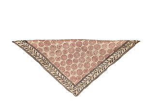 ผ้าพันคอผ้าพันคอผ้าพันคอพิมพ์ลายบล็อกย้อมสีธรรมชาติผ้าพันคอผ้าฝ้ายออร์แกนิคสีธรรมชาติทำด้วยมือ - Product Image 3