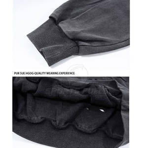 Sweat à capuche d'hiver à fermeture éclair avec broderie sur le devant en polyester/coton pour hommes Style de rue décontracté - Product Image 4