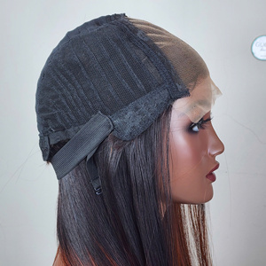 Vente en gros 100% vietnamien Remy cheveux avant de lacet perruque pour os brun droite sans colle Double dessiné longue longueur de haute qualité - Product Image 5