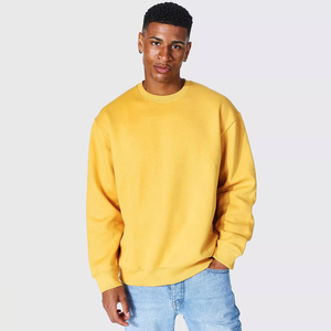 Sweat-shirt en coton solide pour hommes sur mesure col rond à manches longues pour l'hiver 100% coton Design uni - Product Image 2