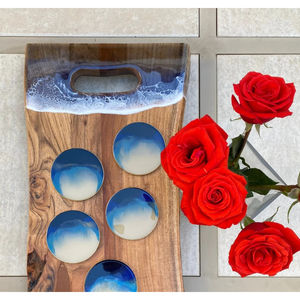 Dessous de verre acrylique coloré Design Premium tapis de table tendance élégant boisson Pad tapis de thé moderne décor à la maison accessoire - Product Image 2