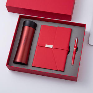 Juego de Papelería Empresarial Ecológico Cuatro en Uno 2025, Venta al Por Mayor OEM, Tamaño A5, Caja de Regalo, Taza Térmica, Cuaderno de Cuero PU para Oficina - Product Image 5