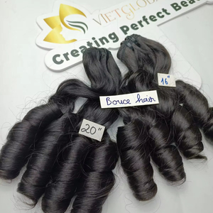 (CABELLO HUMANO VIETNÁMICO) Cabello crudo rizado rebote 8-40 pulgadas Cabello de trama alineado con cutícula - Product Image 1