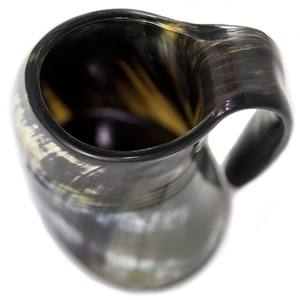 Taza para beber con cuerno de vaca Vikingo, jarra decorativa hecha a mano para taza de cerveza de fiesta con diseño de cuerno de vaca - Product Image 3