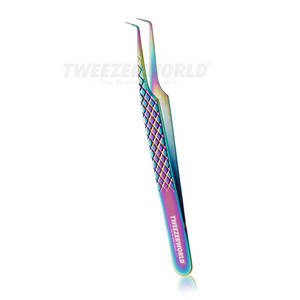 90 Degree <b>Eyelash</b> Tweezers Color Steel <b>Eyelash</b> by TWEEZER WORLD Pointed 90 Angle Lash Tweezers with OEM Service 2025 - Product Image 3