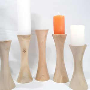 Portavelas redondo ecológico último diseño grande madera de acacia hecho a mano 100% soporte de madera Natural para decoración del hogar de boda - Product Image 3