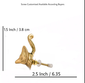 Boutons d'animaux de renard en fonte céramique industrielle finition or poignée de tiroir de meuble cuisine chambre à coucher salle à manger armoire commode - Product Image 3