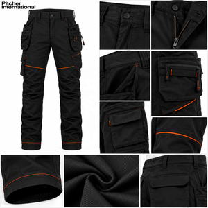 Pantalones de Trabajo al Por Mayor con Tela de Sarga de Algodón y Logotipo Personalizado para Compradores de Uniformes Industriales - Product Image 6