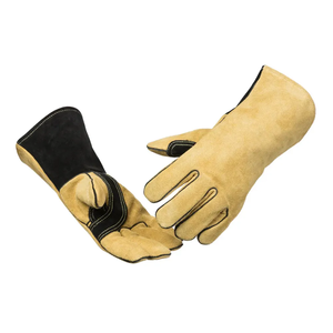Guantes de seguridad de soldadura de cuero de vaca duraderos Guantes DE TRABAJO resistentes al calor para protección de manos y brazos - Product Image 1