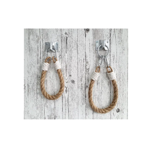 Baño Diseño vintage Cuerda colgante Toalla Anillo Estante Cuerda de cáñamo Portarrollos de papel higiénico Pieza de diseño - Product Image 2