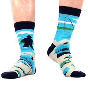Calcetines de equipo de Spandex de algodón de secado rápido de Navidad Unisex de alta calidad con estampado gráfico colorido Funky antibacteriano para hombres - Product Image 4