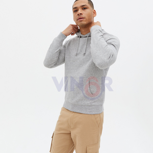 Directo de fábrica al por mayor 300gsm 80% Algodón sólido Regular Fit clásico en blanco pulóver Sudadera con capucha logotipo personalizado bordado térmico hombres - Product Image 4