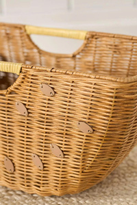 Nouveauté Panier de rangement pour enfants en rotin tissé à la main Panier de rangement pour jouets Pastèque Solution de rangement élégante pour enfants - Product Image 2