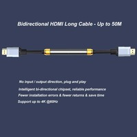 Câble HDMI bidirectionnel 4K60Hz long, sans entrée/sortie, pour projecteur, écran HDTV, solution AV