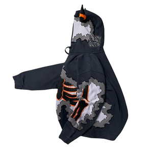 Nouveauté Pull en molleton surdimensionné en coton mélangé délavé personnalisé Lavage à l'acide Délavé au soleil Molleton d'hiver - Product Image 2