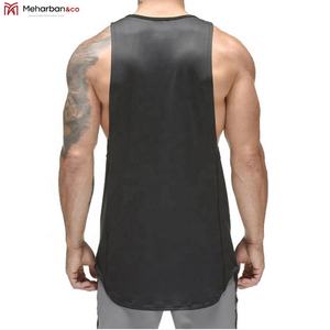 Camiseta sin mangas de tela deportiva con logotipo personalizado para gimnasio, camiseta sin mangas para entrenamiento físico de secado rápido para culturista para hombre - Product Image 3