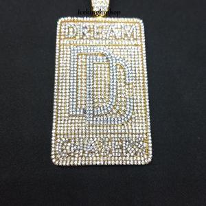 MOISSANITE Collier pendentif Hip Hop glacé en argent 925 véritable testeur de passes - Product Image 1