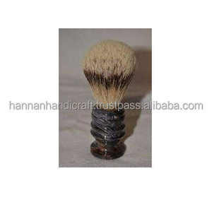 Natural Crafts Elegant Turtle Horn Resin Handle Shaving <b>Cream</b> Brush Silver Tip Badger <b>Hair</b> Shaving Brush for Men - Product Image 5