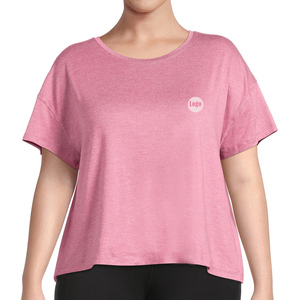 T-shirts d'été personnalisés d'usine OEM pour jeunes femmes T-shirts surdimensionnés imprimés décontractés de grande taille GSM couleur Bangladesh Logo - Product Image 2