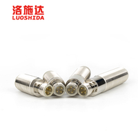 Capteur inductif Luoshida non blindé, cylindrique, fileté, longue distance de détection, NPN NC+NO, DC 4 fils, M18, avec prise M12