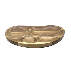 Vente en gros d'articles de cuisine en vrac plat en bois de manguier plat de style luxe de couleur naturelle pour assiette de service vaisselle de table - Product Image 1