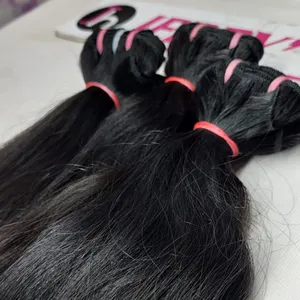 Sul Indiano Cabelo Humano Extensão vendedor para Jerry cabelo exportações Indian Remy Cabelos Humanos Fabrica Fornecedor trama gênio