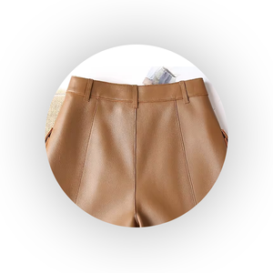 Pantalones cortos informales para exteriores para mujer, ropa de moda de cuero personalizada de Pakistán transpirable - Product Image 6