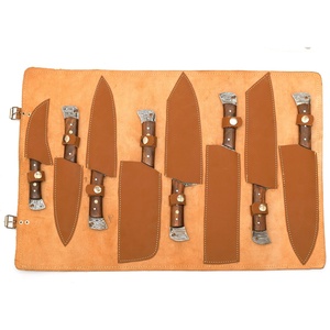 Jexmoo Ensemble de couteaux de chef professionnel en acier damas fait à la main personnalisé 8 pièces Poignées en bois Design moderne Passe au lave-vaisselle-Cadeau pour - Product Image 4