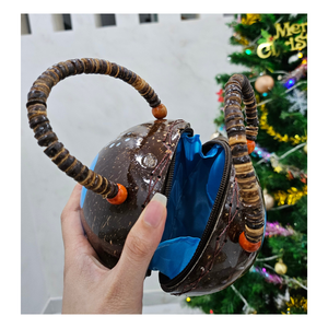 Sac écologique en coquille de noix de coco, sac en coquille de noix de coco fait main, exportateur de sac en coquille de noix de coco naturelle - Product Image 6