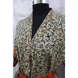 Caftán vintage para mujer, vestido largo estilo sari de seda, ropa informal, ideal como complemento a la ropa de baño. - Product Image 5