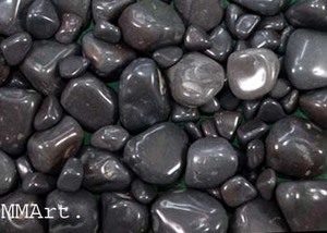 Adoquines y guijarros pulidos negros redondos de la mejor calidad, producto superior de piedra natural - Product Image 3