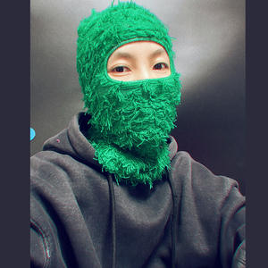 Más barato estilo INS venta al por mayor pasamontañas hierba pasamontañas desgastado máscara de esquí de punto de invierno máscara de esquí - Product Image 6