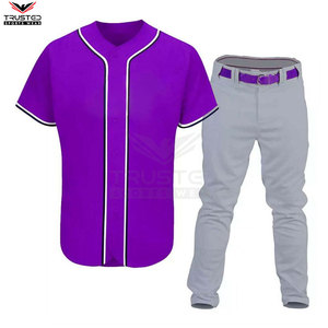 Customized Logo Lightweight 100% Polyester <b>Baseball</b> Uniform Adults Plus Size Breathable Quick Dry Anti-Bacterial Anti-UV <b>Set</b> - Product Image 2